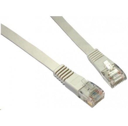 Solarix Patch kabel plochý CAT5E UTP LSOH 1m šedý non-snag-proof C5E-111GY-1MB