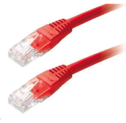XtendLan patch kabel Cat5E, UTP - 0,25m, červený (prodej po 10 ks)