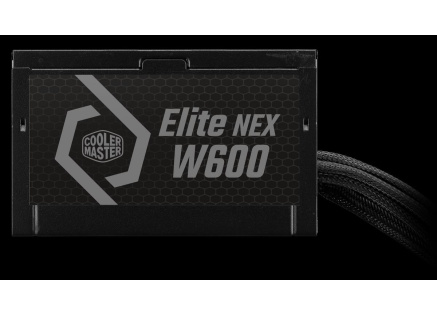 Cooler Master zdroj Elite NEX 600W 230V, 120mm, 80+ White, Mesh (opletené kabely)
