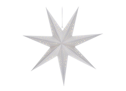 Solight LED vánoční hvězda, závěsná, 60cm, 20x LED, časovač, 2x AA