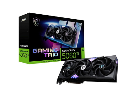 MSI VGA NVIDIA GeForce RTX 5060 Ti 16G GAMING TRIO OC, RTX 5060 Ti, 16GB GDDR7, 3xDP, 1xHDMI