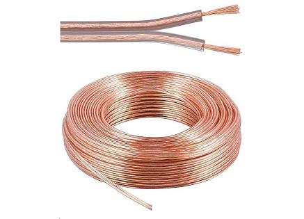 PremiumCord Kabely na propojení reprosoustav 100% CU měď 2x0,75mm 50m PremiumCord Kabely na propojení reprosoustav 100% CU měď 2x0,75mm 50m