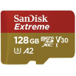 SanDisk micro SDXC karta 128GB Extreme Action Cams and Drones (190 MB/s Class 10, UHS-I U3 V30) + adaptér