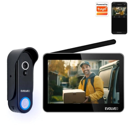 EVOLVEO DoorPhone W7, Sada domácího bezdrátového videotelefonu s WiFi černý monitor EVOLVEO DoorPhone W7, Sada domácího bezdrátového videotelefonu s WiFi černý monitor