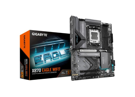 GIGABYTE MB Sc AM5 X870 EAGLE WIFI7, AMD X870, 4xDDR5, 1xHDMI, 2xUSB4, WiFi