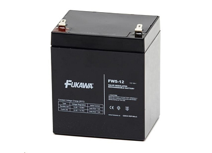Baterie - FUKAWA FW 5-12 U (12V/5Ah - Faston 187),  životnost 5let