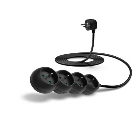 CONNECT IT prodlužovací kabel 230 V, 4 zásuvky, 3 m, bez vypínače (černý) CONNECT IT prodlužovací kabel 230 V, 4 zásuvky, 3 m, bez vypínače (černý)