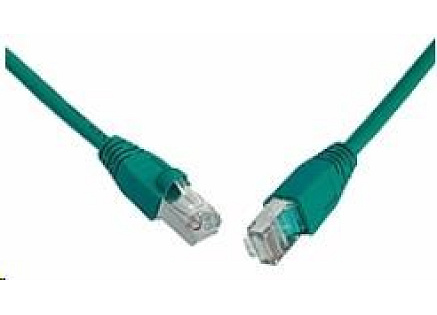 Solarix Patch kabel CAT6 SFTP PVC 0,5m zelený snag-proof C6-315GR-0,5MB