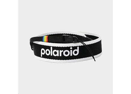 Polaroid Camera Strap Flat Black & White