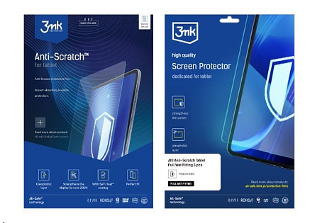 3mk All-Safe - AIO fólie Anti-Scratch Full Wet Fitting Tablet, 5 ks