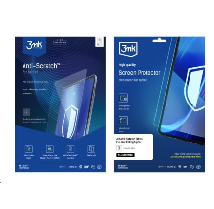3mk All-Safe - AIO fólie Anti-Scratch Full Wet Fitting Tablet, 5 ks 3mk All-Safe - AIO fólie Anti-Scratch Full Wet Fitting Tablet, 5 ks