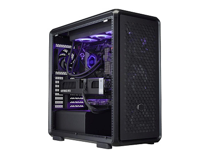 Cooler Master case MasterFrame 600 Black, Průhledná bočnice, ATX, 3x 140mm Fan, 1x 120mm Fan, Černá