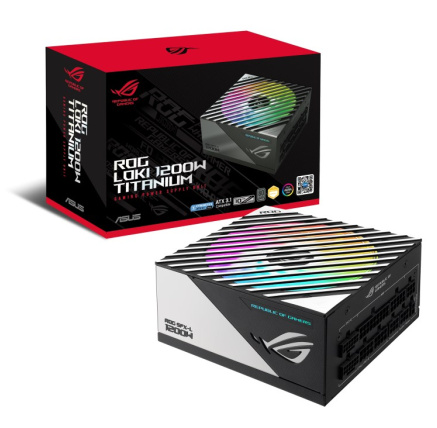ASUS zdroj 1200W ROG LOKI SFX-L GAMING, 120 mm, Plně Modulární, 80+ Titanium, ARGB, SFX-L