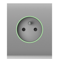 Ajax  CenterCover (smart) - Středový kryt zásuvky, horizontální, mlhová