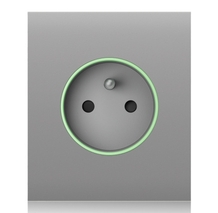 Ajax  CenterCover (smart) - Středový kryt zásuvky, horizontální, mlhová