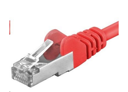 PREMIUMCORD Patch kabel CAT6a S-FTP, RJ45-RJ45, AWG 26/7 2m červená