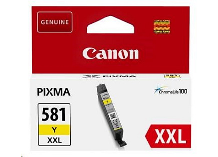 Canon CARTRIDGE CLI-581 XXL žlutá pro PIXMA TS615x, TS625x, TS635x, TR7550, TS815x (824str.)