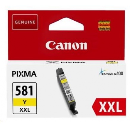 Canon CARTRIDGE CLI-581 XXL žlutá pro PIXMA TS615x, TS625x, TS635x, TR7550, TS815x (824str.) Canon CARTRIDGE CLI-581 XXL žlutá pro PIXMA TS615x, TS625x, TS635x, TR7550, TS815x (824str.)