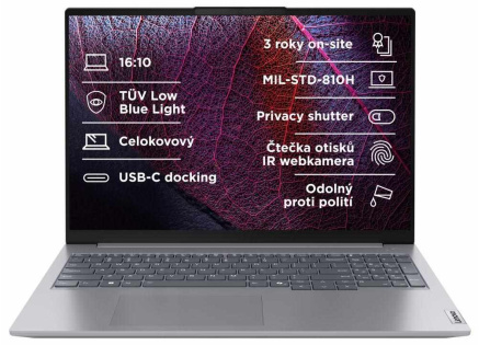 LENOVO NTB ThinkBook 16 G7 - Ryzen7 7735HS,16" WUXGA Touch,16GB,1TBSSD,IRcam,W11H - Rozbaleno