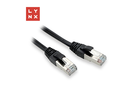 LYNX FTP patch kabel Cat5e PVC, CCA, 10m, černý LYNX FTP patch kabel Cat5e PVC, CCA, 10m, černý