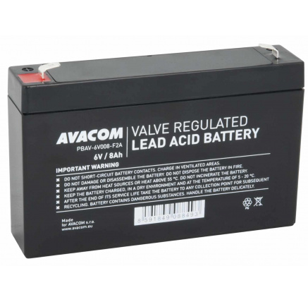 AVACOM baterie 6V 8Ah F2 (PBAV-6V008-F2A)
