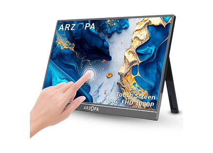 Arzopa A1T Touch Portable Monitor 15.6" IPS Full HD 1080p Metal Housing Dotykový Přenosný monitor, šedý Arzopa A1T Touch Portable Monitor 15.6" IPS Full HD 1080p Metal Housing Dotykový Přenosný monitor, šedý