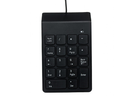 GEMBIRD numerická klávesnice KPD-U-03, USB, černá GEMBIRD numerická klávesnice KPD-U-03, USB, černá