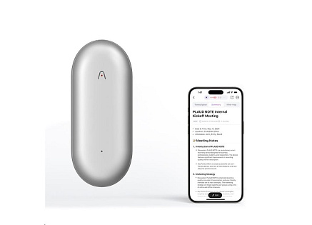 PLAUD Note Pin Silver - AI hlasový záznamník (2025)