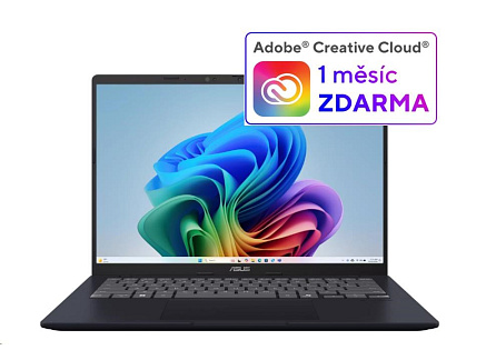 ASUS NTB Vivobook 14 (X1407QA-LY052W), Snapdragon X X1 26 100, 14" 1920 x 1200, 16GB, 1TB SSD, Adreno, W11 Home, Blue