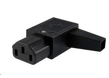 PREMIUMCORD Konektor napájecí 230V na kabel (samice, IEC C14), úhlový PREMIUMCORD Konektor napájecí 230V na kabel (samice, IEC C14), úhlový