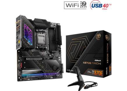 ASRock MB Sc AM5 X870E TAICHI, AMD X870, 4xDDR5, 1xHDMI, 2xUSB4, WI-FI