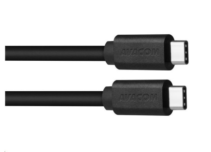 Datový a nabíjecí kabel USB Type-C - USB Type-C, 100cm, černá
