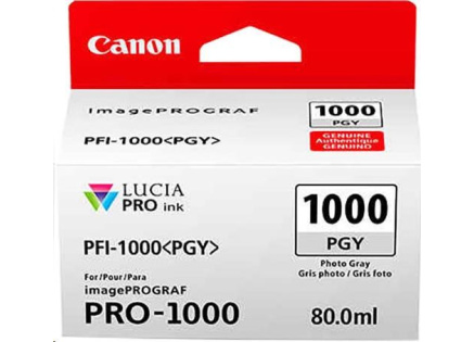 Canon CARTRIDGE PFI-1000PGY photo šedá pro ImagePROGRAF PRO-1000 (270 str.)