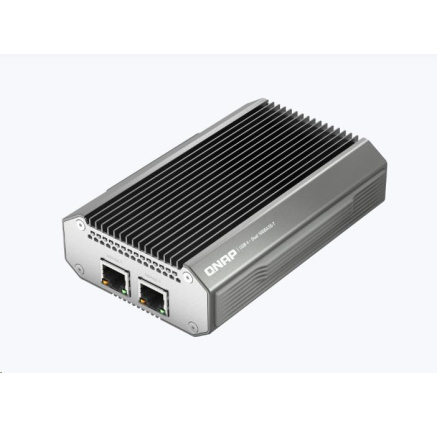 QNAP QNA-UC10G2T adaptér USB-C/Thunderbolt 4 na 2x 10GBASE-T (2x10GbE,1xUSB-C4/TB4,fanless)