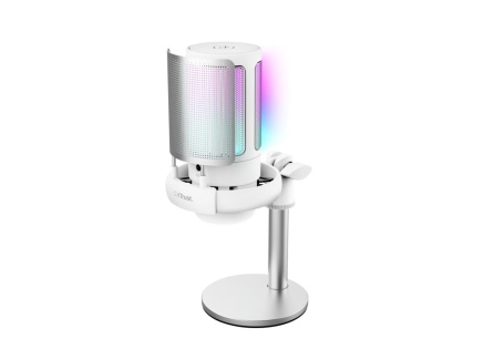 TRUST mikrofon GXT238 Auron, USB-C, RGB, bílá