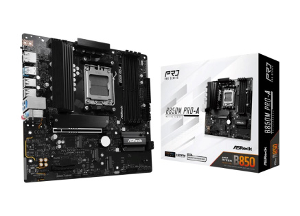 ASRock MB Sc AM5 B850M PRO-A, AMD B850, 4xDDR5, 1xDP, 1xHDMI, mATX