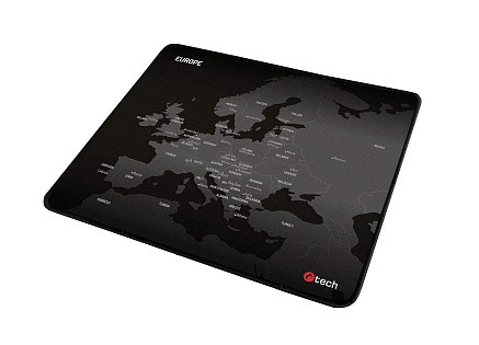 C-TECH herní podložka pod myš MP-01E (Europe), 320x270x4mm, obšité okraje