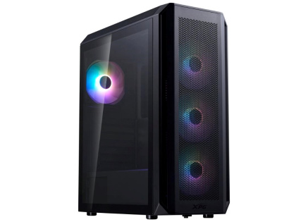 BAZAR - ADATA XPG case VALOR AIR PLUS Mid-Tower, bez zdroje, 4x 120mm Fan, Černá - Poškozený obal (Komplet)