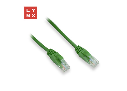 LYNX UTP patch kabel Cat5e, PVC, CCA, 7m, zelený