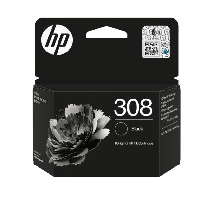 HP 308 Black Original Ink Cartridge (160 pages)