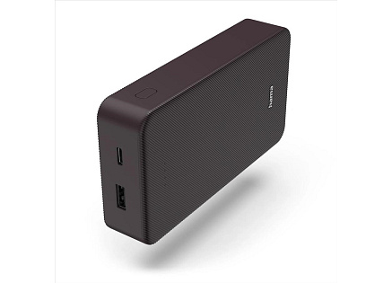 Hama Colour 20, powerbanka 20000 mAh, 3 A, výstup: USB-C, USB-A, slivková ( povidlová )