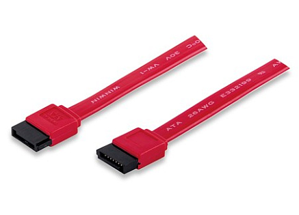 MANHATTAN kabel SATA datový 7-Pin Male to Male, 50 cm, Red