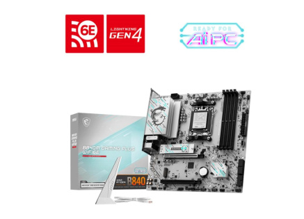 MSI MB Sc AM5 B840M GAMING PLUS WIFI6E, AMD B840, 4xDDR5, 1xHDMI, WI-FI, mATX