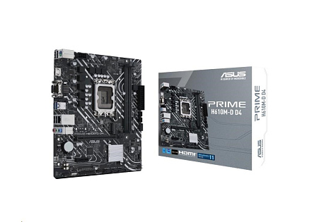 ASUS MB Sc LGA1700 PRIME H610M-D DDR4, Intel H610, 2xDDR4, 1xHDMI, 1xVGA, mATX