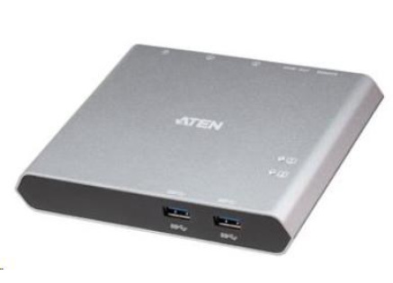 ATEN 2-Port USB-C Gen 1 Dock Switch with Power Pass-through