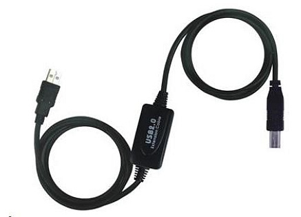PREMIUMCORD USB 2.0 repeater a propojovací kabel A/M-B/M 10m