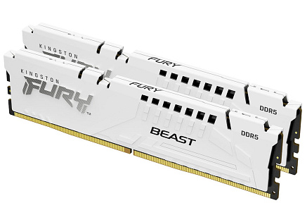 KINGSTON DIMM DDR5 64GB (Kit of 2) 6000MT/s CL30 ECC FURY Beast EXPO Bílá