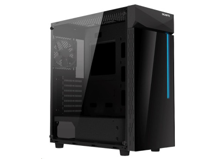GIGABYTE case GB-C200G, RGB Lighting, bez zdroje, transparentní bok, Mid tower