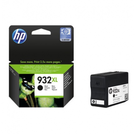 HP 932XL Black Ink Cart, 22,5 ml, CN053AE (1,000 pages)