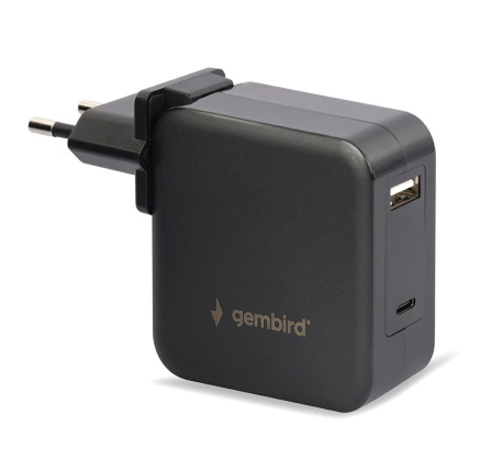 GEMBIRD Univerzální adaptér NPA-PD60-01 pro notebook, Type-C PD, USB, 60W